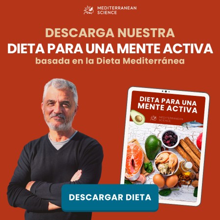 Banner con señor mayor para descargar la dieta para una mente activa