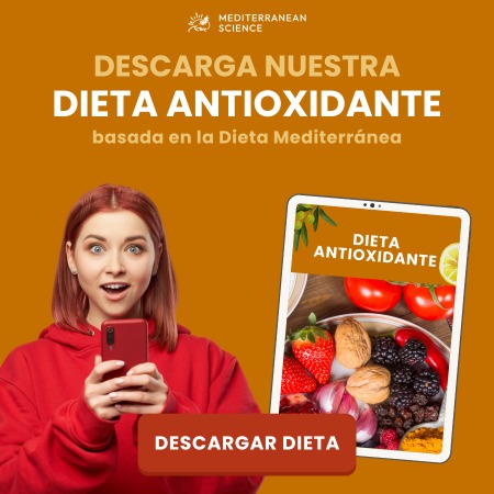 Banner con chica para descargar la dieta antioxidante 