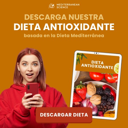 Banner con chica para descargar la dieta antioxidante