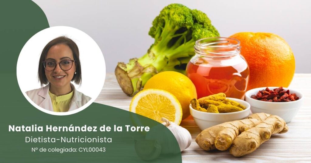 Cabecera del artículo sobre vitaminas para el sistema inmune con foto de su autora Natalia Hernández