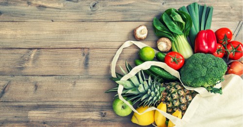 Imagen de frutas y verduras mediterráneas con propiedades anti radicales libres y antioxidantes